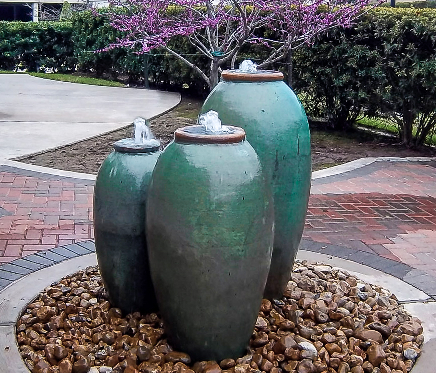 Vases and Crepe Myrtles