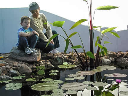 Cindy and Daniel by the pond